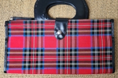 Tartan patterned shopper bag.