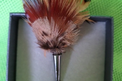 Brooch Natural Bird Feathers