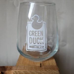 Drinking Glass Green Duck