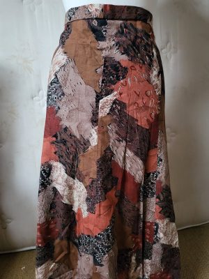 Vintage Patchwork Print Skirt