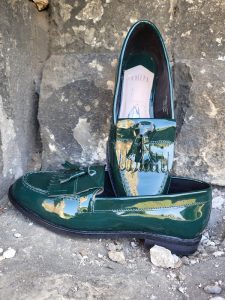 Flat patent leather loafer