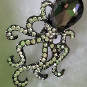 Crystal Octopus Brooch.