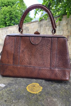 Vintage Textured Lotus Bag.