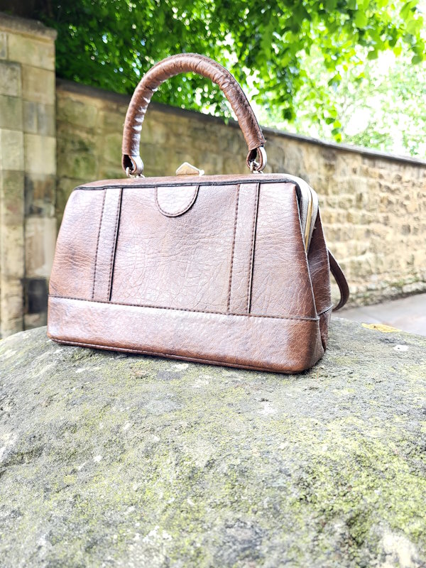 Vintage Textured Lotus Bag.