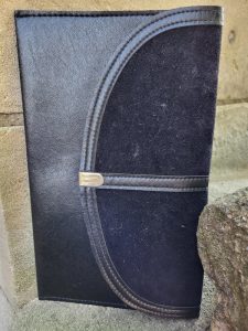 Leather Trim Clutch Bag