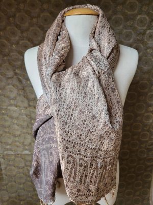 Reversible, Metallic, Print, Scarf