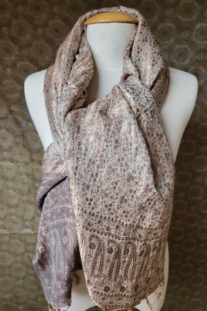 Reversible, Metallic, Print, Scarf
