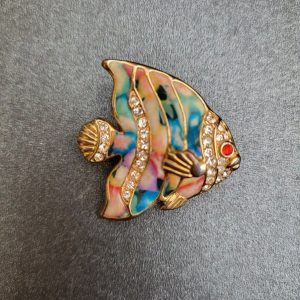 Enamel Fish Brooch.