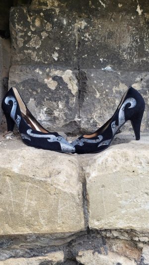 Black Suede Stilettos