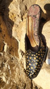 Leather Studded Mule Shoes