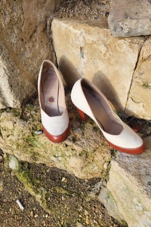Vintage Red Cross Suede Leather Shoes Classic Fashion Statement.