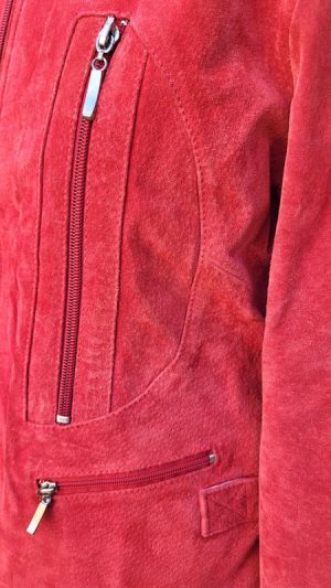 Red Suede Leather Jacket