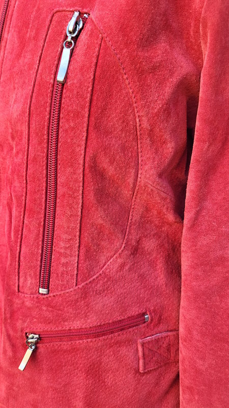 Red Suede Leather Jacket