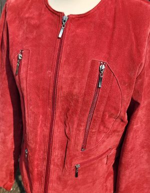 Red Suede Leather Jacket