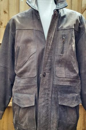 Men's Leather Overcoat