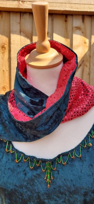 Velour Sequin Scarf