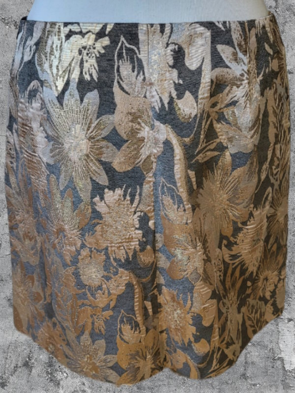 Metallic Print Skirt