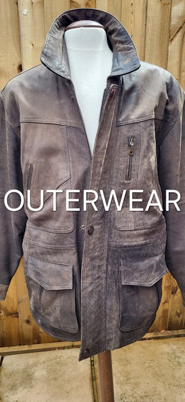 Men's Leather Overcoat